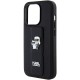 Karl Lagerfeld Gripstand Saffiano Karl&amp;amp;Choupette Pins case for iPhone 15 Pro - black