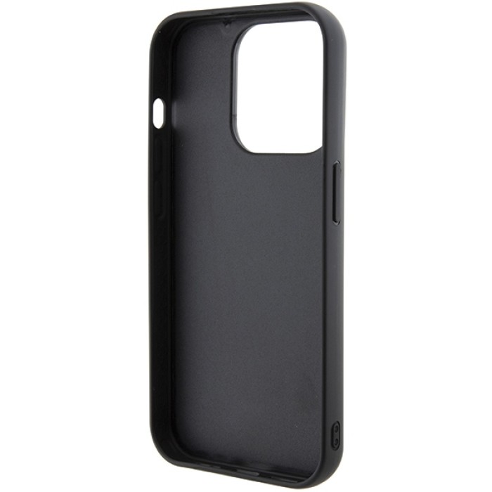 Karl Lagerfeld Gripstand Saffiano Karl&amp;amp;Choupette Pins case for iPhone 15 Pro - black