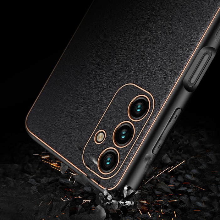Dux Ducis Yolo elegant cover made of ecological leather for Samsung Galaxy A13 5G black