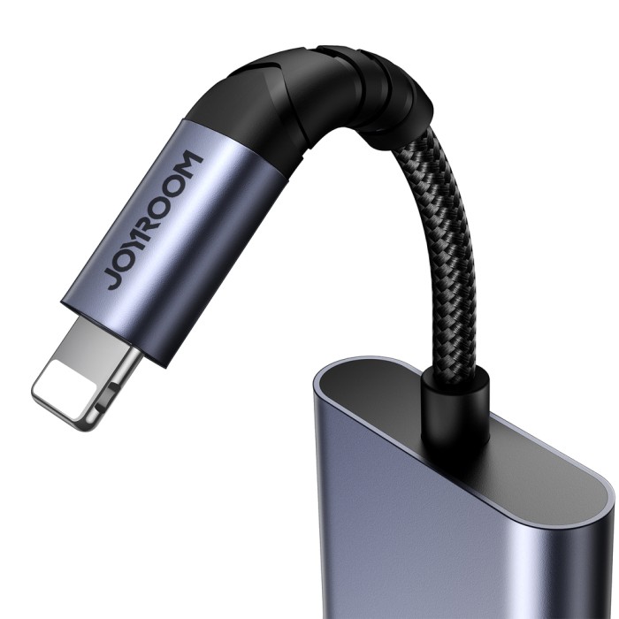 Joyroom SY-L02 Lightning to 2x Lightning DAC adapter 2in1 - black