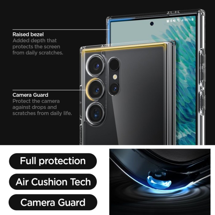 Spigen Ultra Hybrid Case for Samsung Galaxy S24 Ultra - Transparent