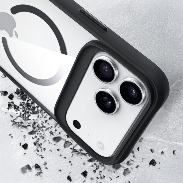 3mk Satin Armor MagCase for iPhone 17 Pro Max - Transparent Black