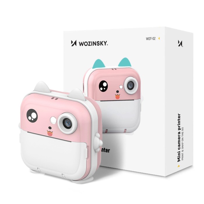 Wozinsky WDT-01 Thermal Printer Camera for Kids - Pink