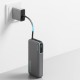 Cuktech CUKP200NGLDG 45W 20000mAh Powerbank with Built-in USB-C Cable - Gray