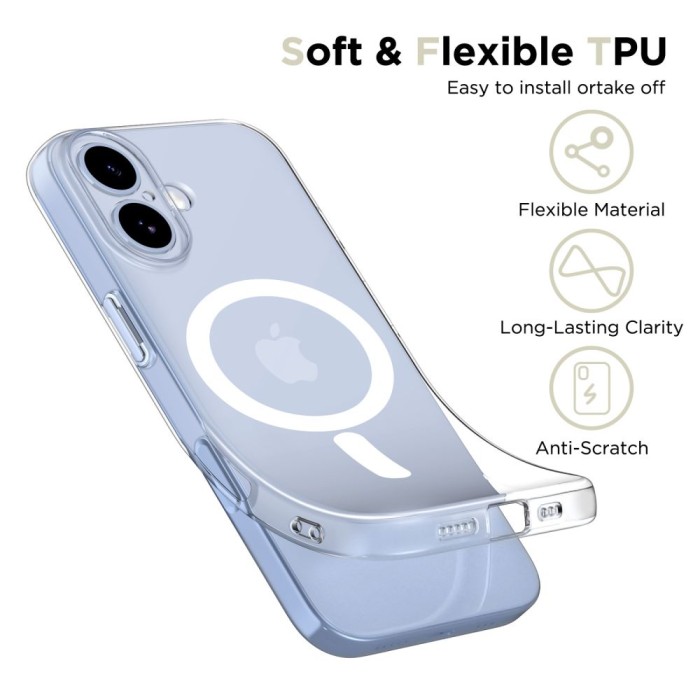 Tech-Protect FlexAir MagSafe Case for iPhone 17 - Clear