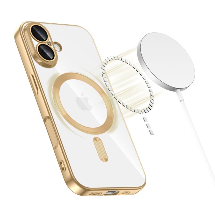 Tech-Protect MagFlex MagSafe Case for iPhone 17 - Transparent Gold