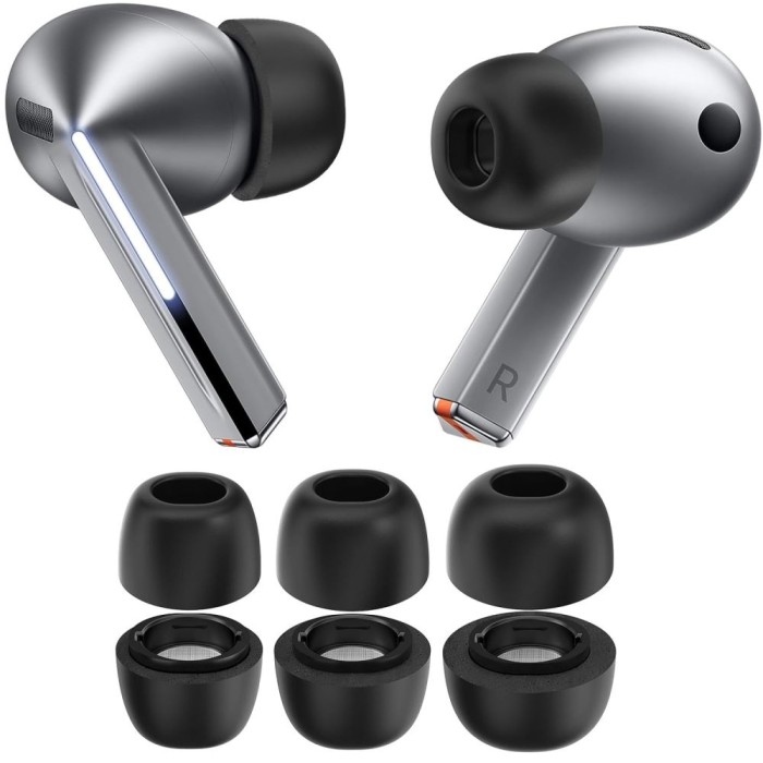 Tech-Protect Ear Tips for Samsung Galaxy Buds 3 Pro in sizes S / M / L - black (3 pcs.)