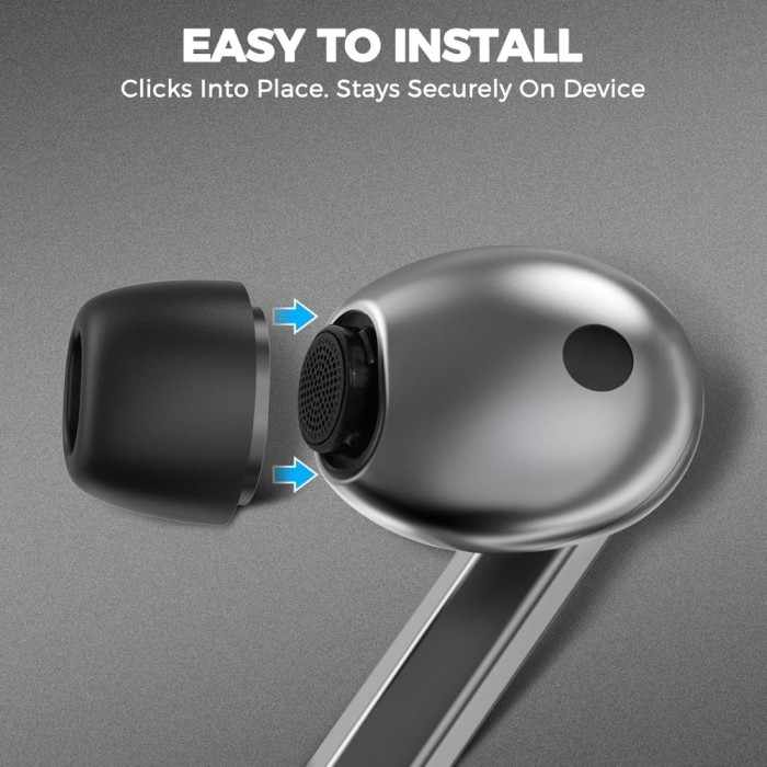 Tech-Protect Ear Tips for Samsung Galaxy Buds 3 Pro in sizes S / M / L - black (3 pcs.)