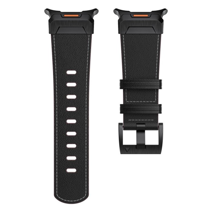 Tech-Protect Delta Pro Leather Strap for Samsung Galaxy Watch Ultra (47mm) - Black