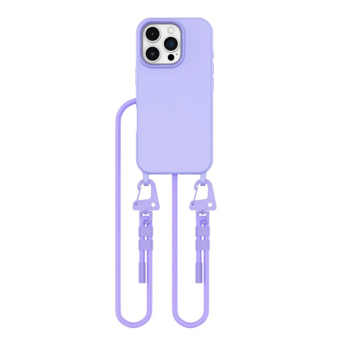 Tech-Protect MagNecklace MagSafe Case with Lanyard for iPhone 16 Pro - Purple