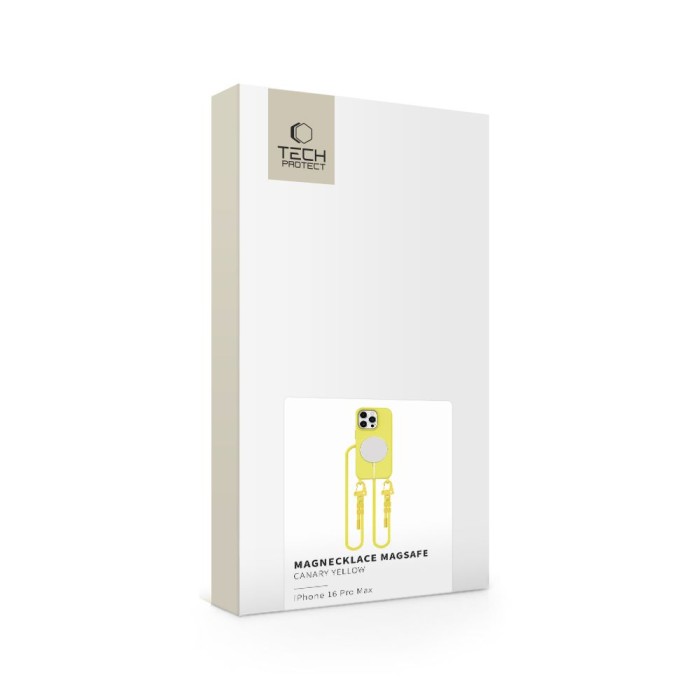 Tech-Protect MagNecklace MagSafe Case with Lanyard for iPhone 16 Pro Max - Yellow