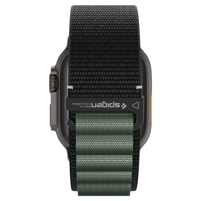 Strap Spigen WBF1 Strap for Apple Watch 44 / 45 / 46 / 49 mm - Black and Green