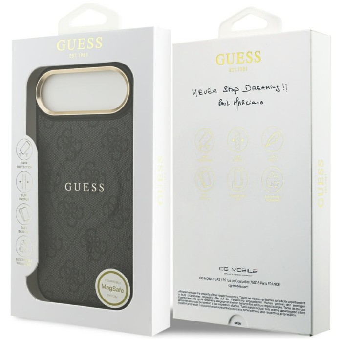 Guess 4G PU Classic Logo MagSafe case for iPhone Air - black