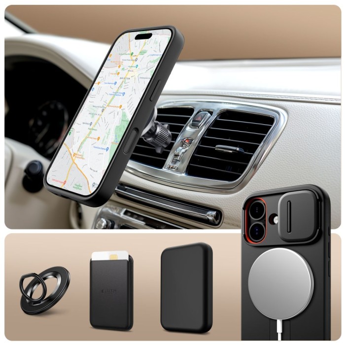 Tech-Protect Kevlar Aura MagSafe Case for iPhone 17 - Black