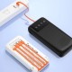 Dudao K6Pro Universal 10000mAh Power Bank with USB Cable, USB Type C, Lightning Black (K6Pro-black)