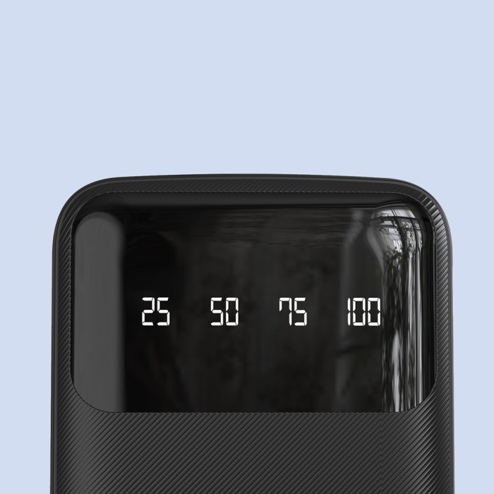 Dudao K6Pro Universal 10000mAh Power Bank with USB Cable, USB Type C, Lightning Black (K6Pro-black)