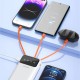 Dudao large capacity powerbank with 4 built-in cables 20000mAh USB Type C + micro USB + Lightning + USB-A (input) - white (Dudao K6Pro+)