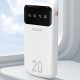 Dudao large capacity powerbank with 4 built-in cables 20000mAh USB Type C + micro USB + Lightning + USB-A (input) - white (Dudao K6Pro+)