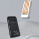 Dudao large capacity powerbank with 4 built-in cables 20000mAh USB Type C + micro USB + Lightning + USB-A (input) - white (Dudao K6Pro+)