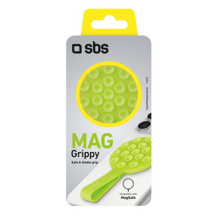 SBS MAG Grippy MagSafe Compatible Holder with Suction Cup and Ear - Green
