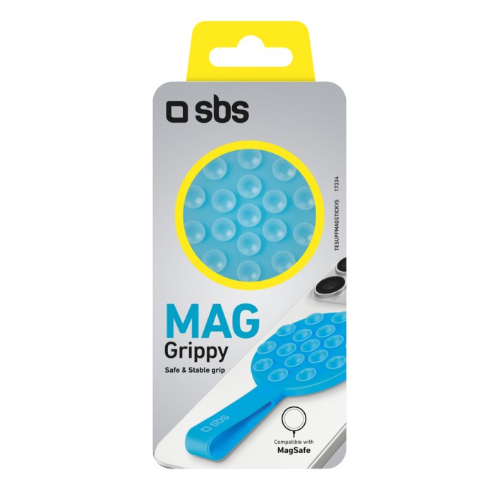SBS MAG Grippy MagSafe Compatible Holder with Suction Cup and Ear - Blue