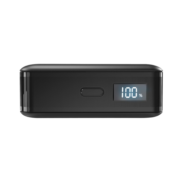SBS HD 30W 10000mAh USB-C Powerbank with LCD Display - Black