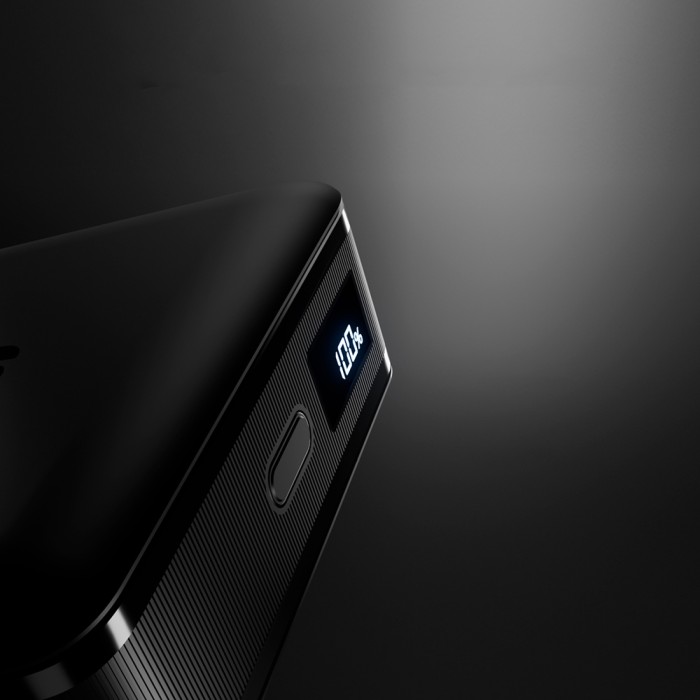 SBS HD 30W 10000mAh USB-C Powerbank with LCD Display - Black