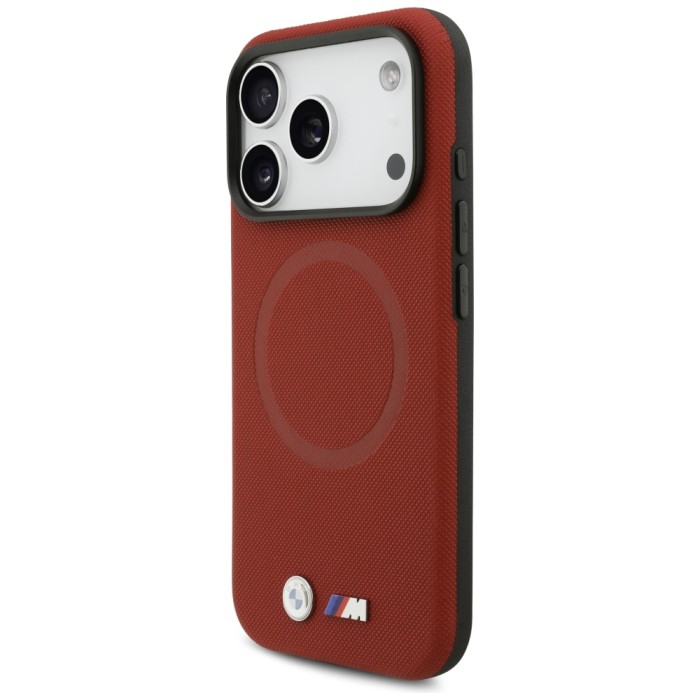 BMW M FW Metal Logo MagSafe Case for iPhone 17 Pro - Red