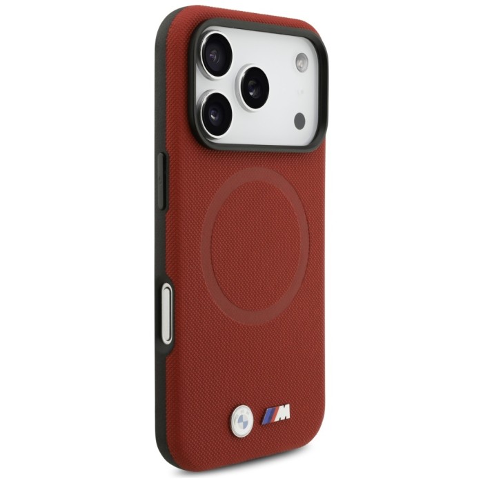 BMW M FW Metal Logo MagSafe Case for iPhone 17 Pro - Red