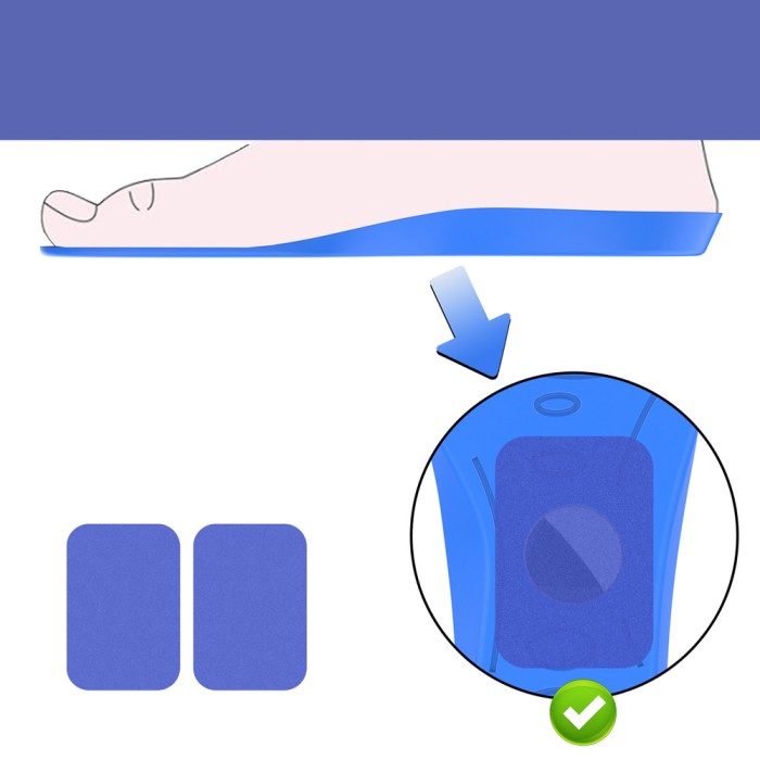 Shoe inserts - protective case for AirTag (155mm-170mm) - blue