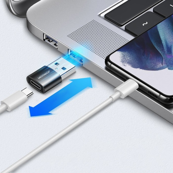 Joyroom adapter from USB Type C (female) to USB (male) 2 pcs. black (S-H152 Black)