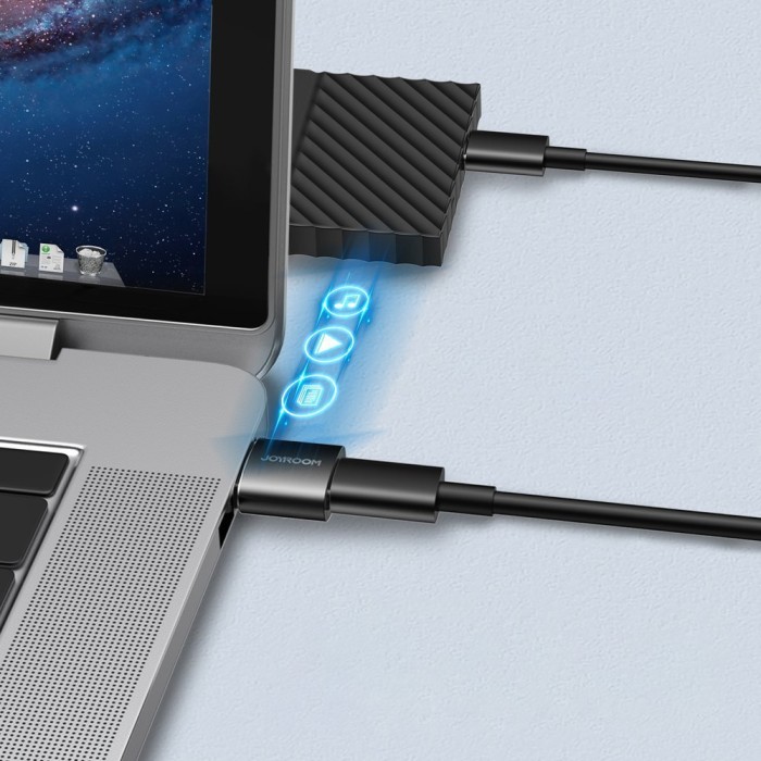 Joyroom adapter from USB Type C (female) to USB (male) 2 pcs. black (S-H152 Black)