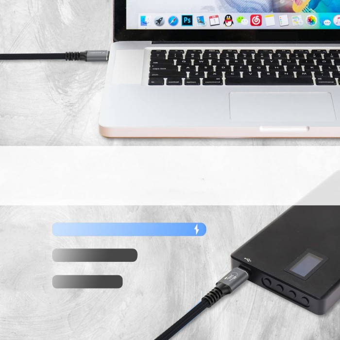 Wozinsky WPS-UY41S USB-C USB4 Cable 40Gb/s 240W 1m 4K - Black