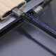 Wozinsky WPS3-UY41S USB-C USB4 40Gb/s 240W 1m 4K Angled Cable - Black