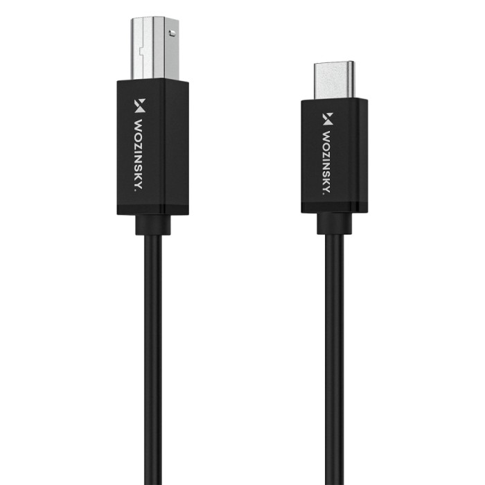 Wozinsky WKDDY2S USB-B - USB-C Cable 2m - Black
