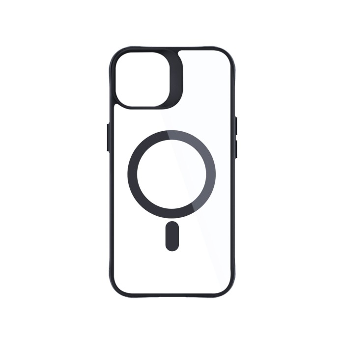 3mk Satin Armor MagCase with MagSafe for iPhone 13 / 14 - Transparent with Black Frame