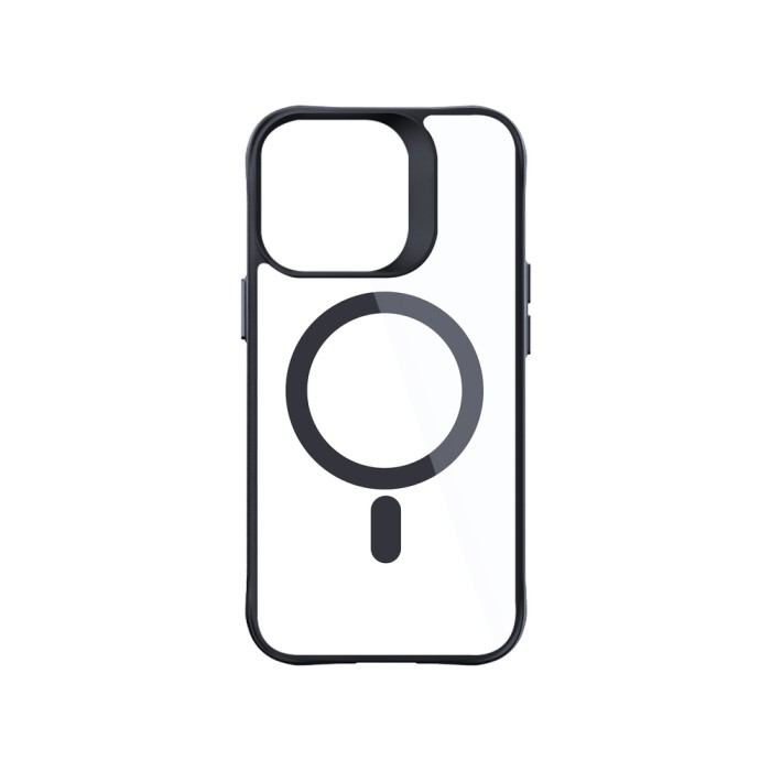3mk Satin Armor MagCase with MagSafe for iPhone 14 Pro Max - Clear with Black Frame