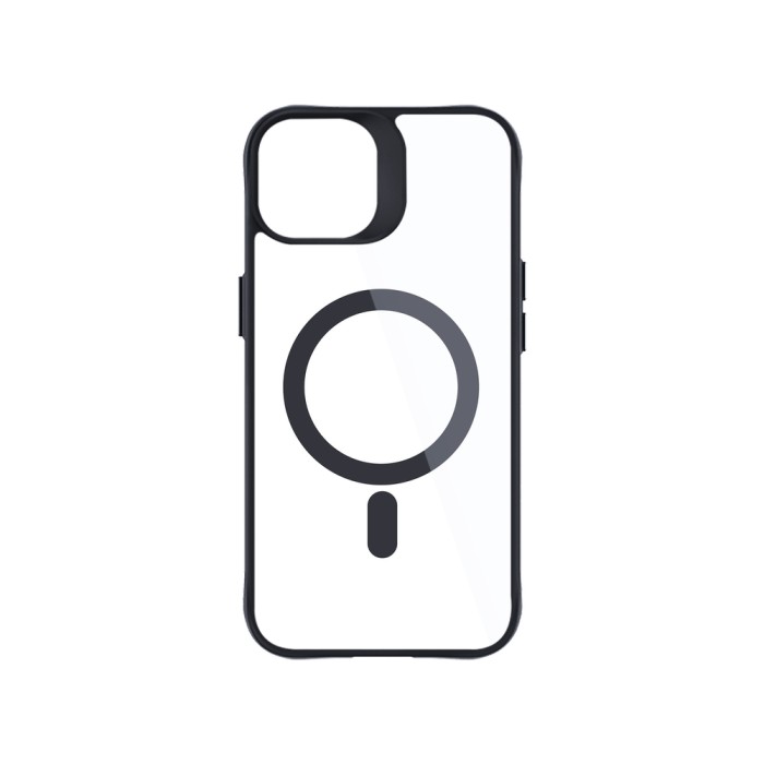 3mk Satin Armor MagCase with MagSafe for iPhone 15 Plus - Clear with Black Frame