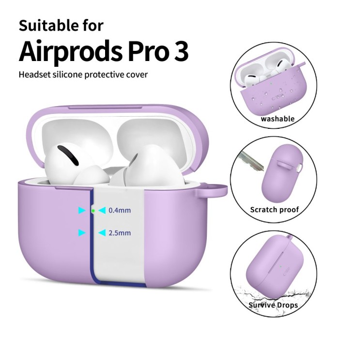 Tech-Protect Silicone Hook Case for AirPods Pro - Purple