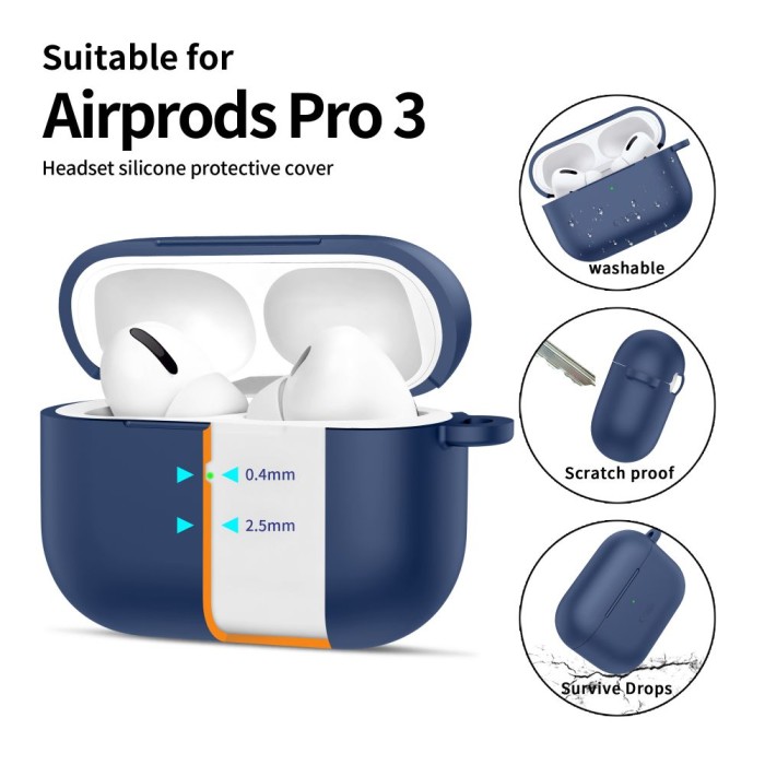 Tech-Protect Silicone Hook Case for AirPods Pro - Navy Blue