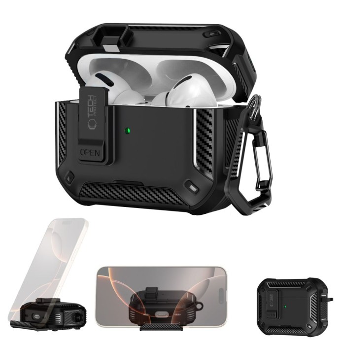 Tech-Protect Carbonox MagSafe case for AirPods Pro - black