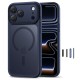 Tech-Protect Magpeak Magsafe CC Case for iPhone 17 Pro Max - Matte Navy Blue