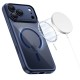 Tech-Protect Magpeak Magsafe CC Case for iPhone 17 Pro - Clear Navy Blue