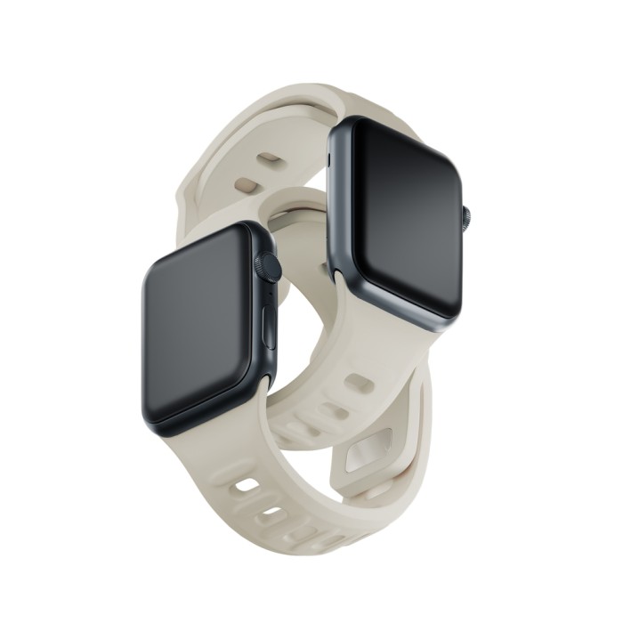 3mk Silicone Watch Strap for Apple Watch 38/40/41 mm - white