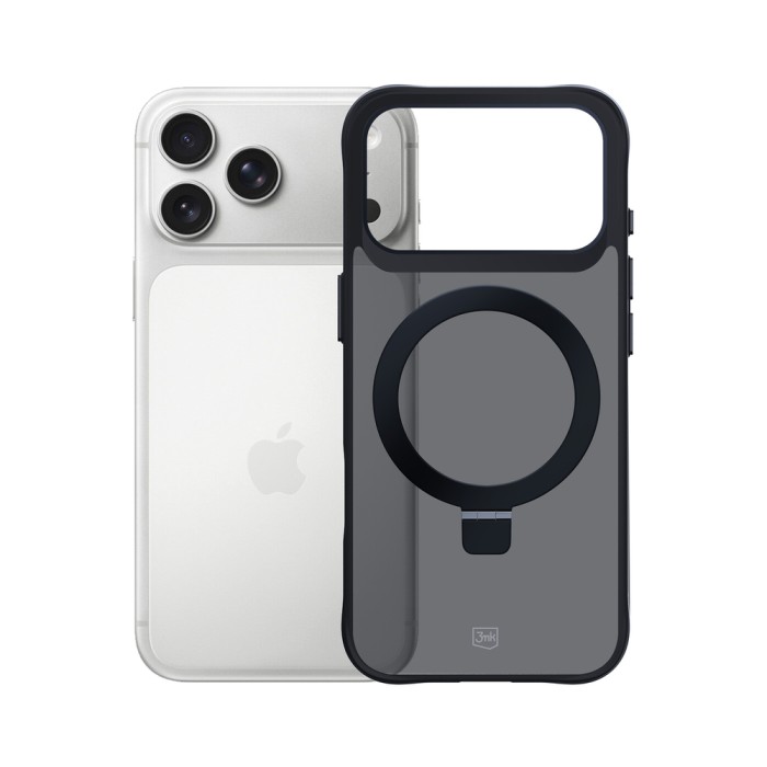 3mk Smoke Case Mag&amp;amp;Stand for iPhone 17 Pro - Black