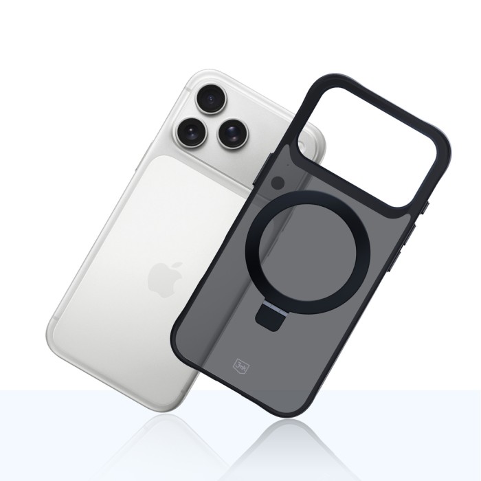 3mk Smoke Case Mag&amp;amp;Stand for iPhone 17 Pro - Black