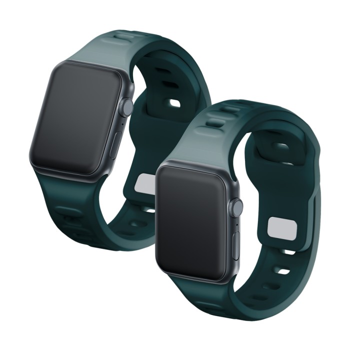 3mk Silicone Watch Strap for Apple Watch 42 / 44 / 45 / 49 mm - green