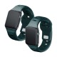 3mk Silicone Watch Strap for Apple Watch 42 / 44 / 45 / 49 mm - green