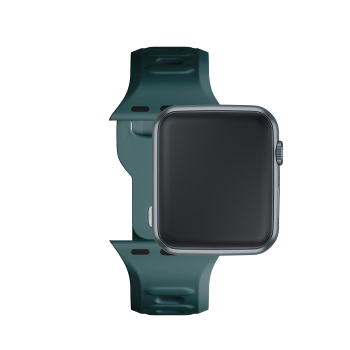 3mk Silicone Watch Strap for Apple Watch 42 / 44 / 45 / 49 mm - green