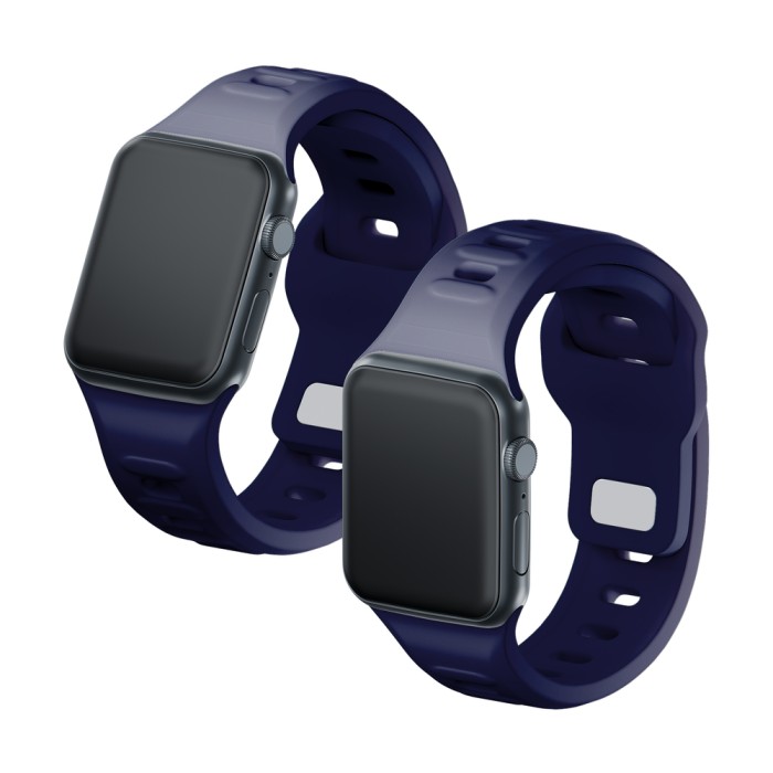 3mk Silicone Watch Strap for Apple Watch 42 / 44 / 45 / 49 mm - blue